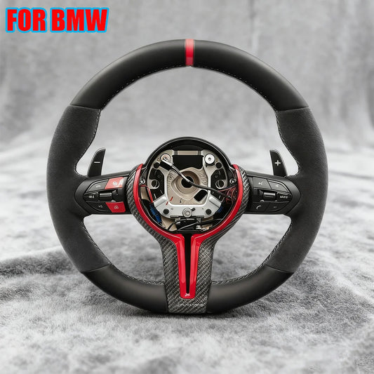 Half Alcantara M1 M2 Button Steering Wheel for BMW Blue Red F01 F07 F10 F11 F15 F16 F20 F22 F30 F31 F32 F34 F36 M3 F80 M4 F82