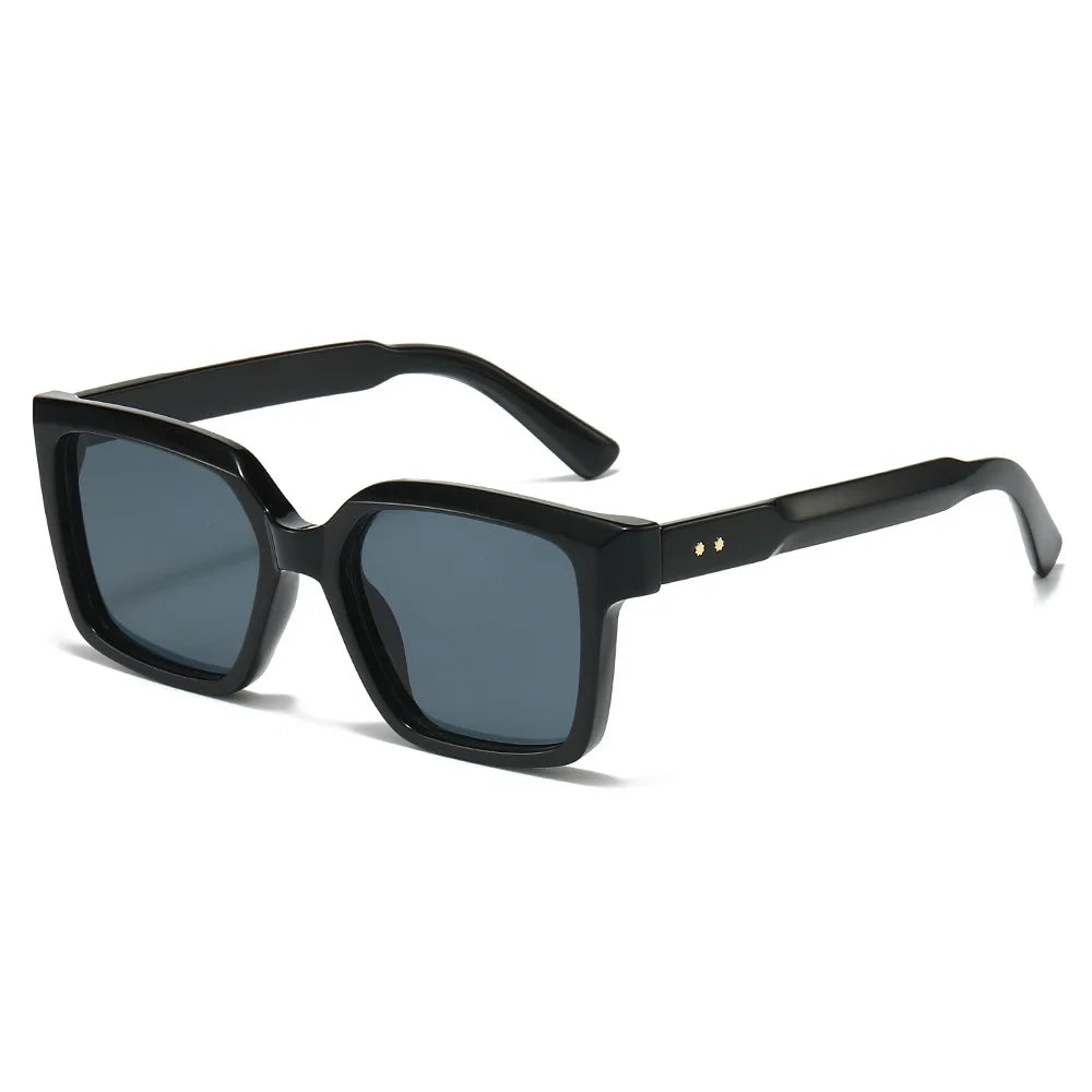 JNPCXI New Square Sunglasses Women Shades UV400 Retro Trending Rivets Men Gradient Orange Sun Glasses