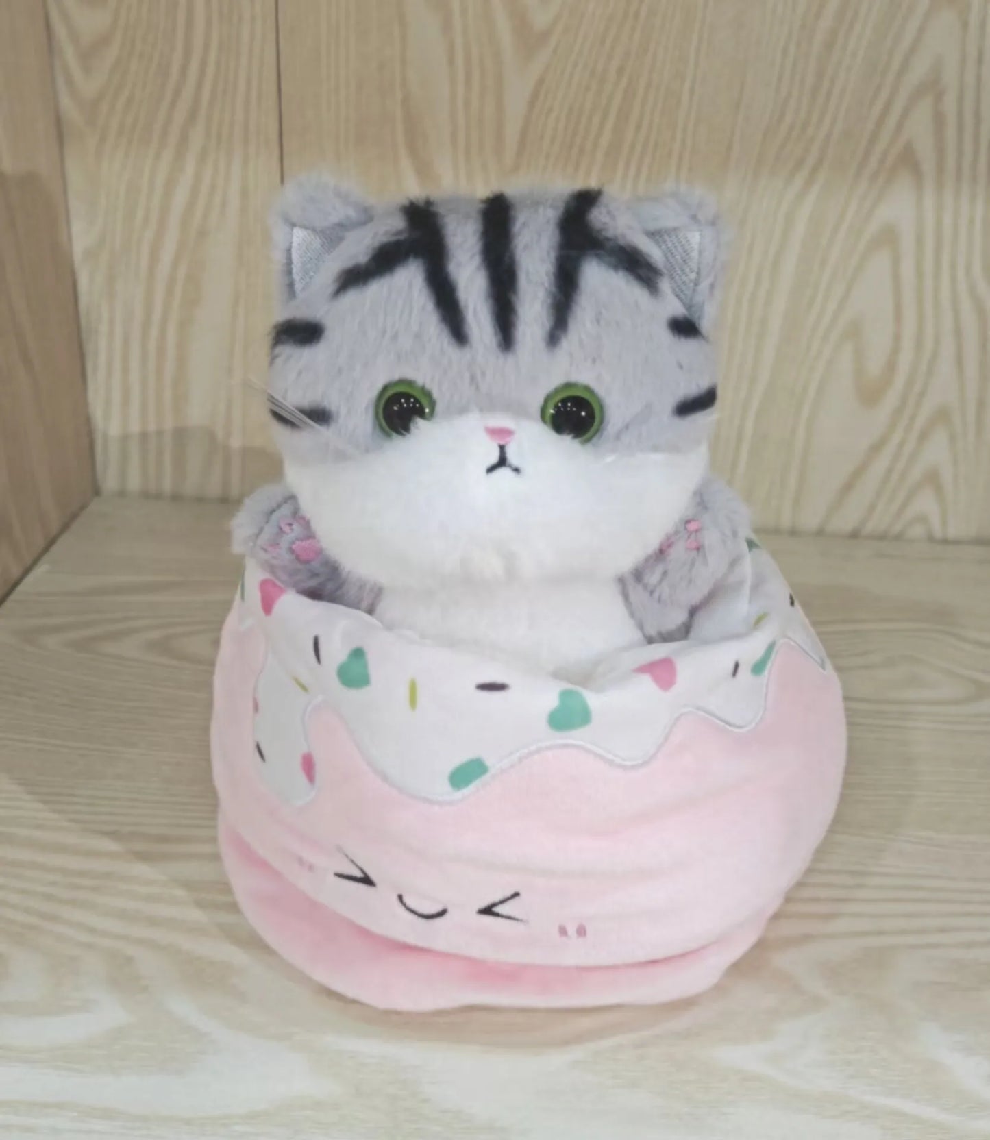 Kawaii Cat Plush Doll Toy Kitten's den Cartoon Ragdoll Cat Lucky Cat Siamese Cat Kitten  Stuffed Soft Animal Doll Gifts