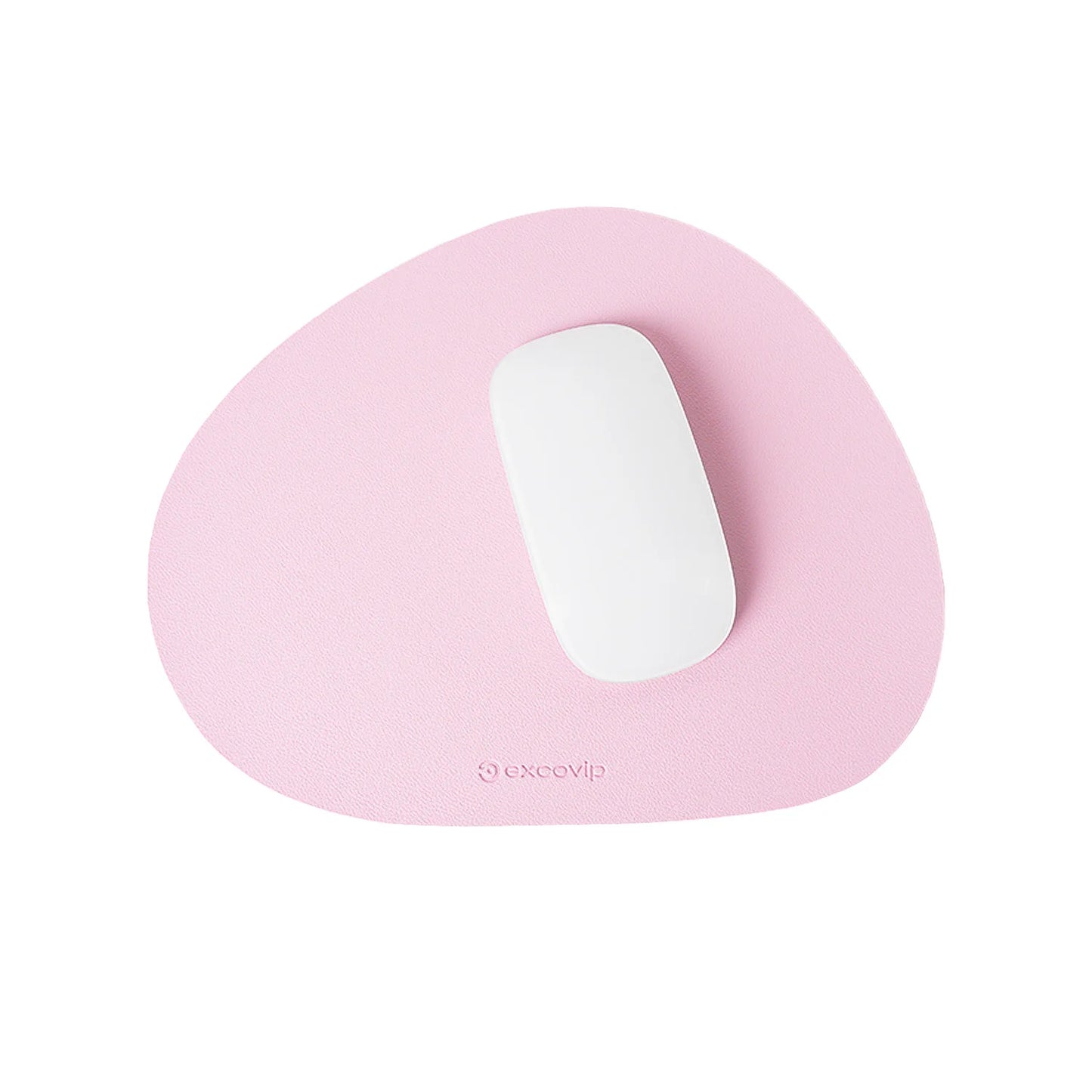 EXCO Mini Leather Mouse Pad Office PU Mousepad Small Portable with Non-Slip Base for Home Laptop Computer Waterproof