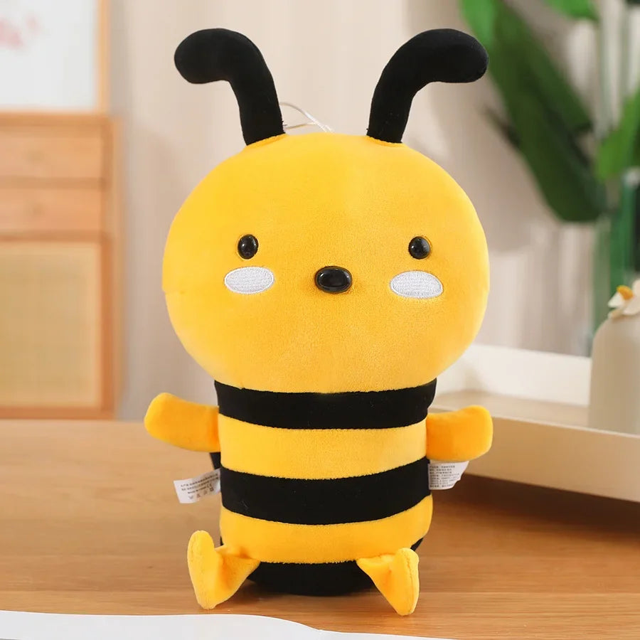 2 Sizes Lovely Cartoon Bee Plush Toys Chubby Stuffed Cute Bee Pendants Doll Kawaii Decor For Window/Door/Car Funny Gift