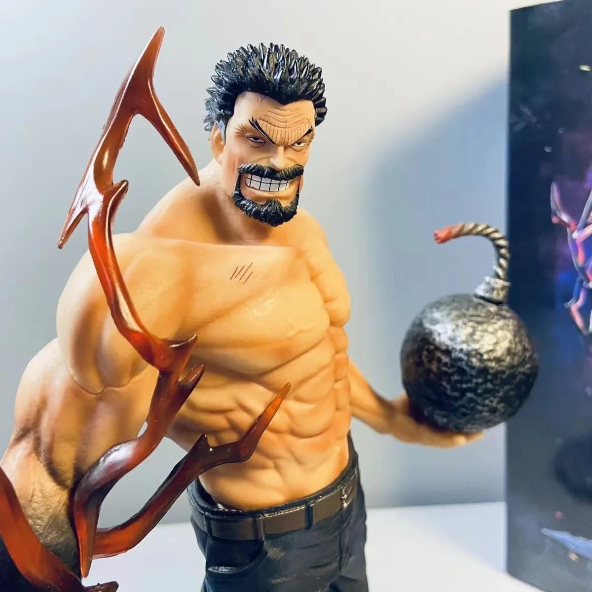 10inch One Piece Anime Figures Monkey D Garp Standing Posture Sculpture Scene