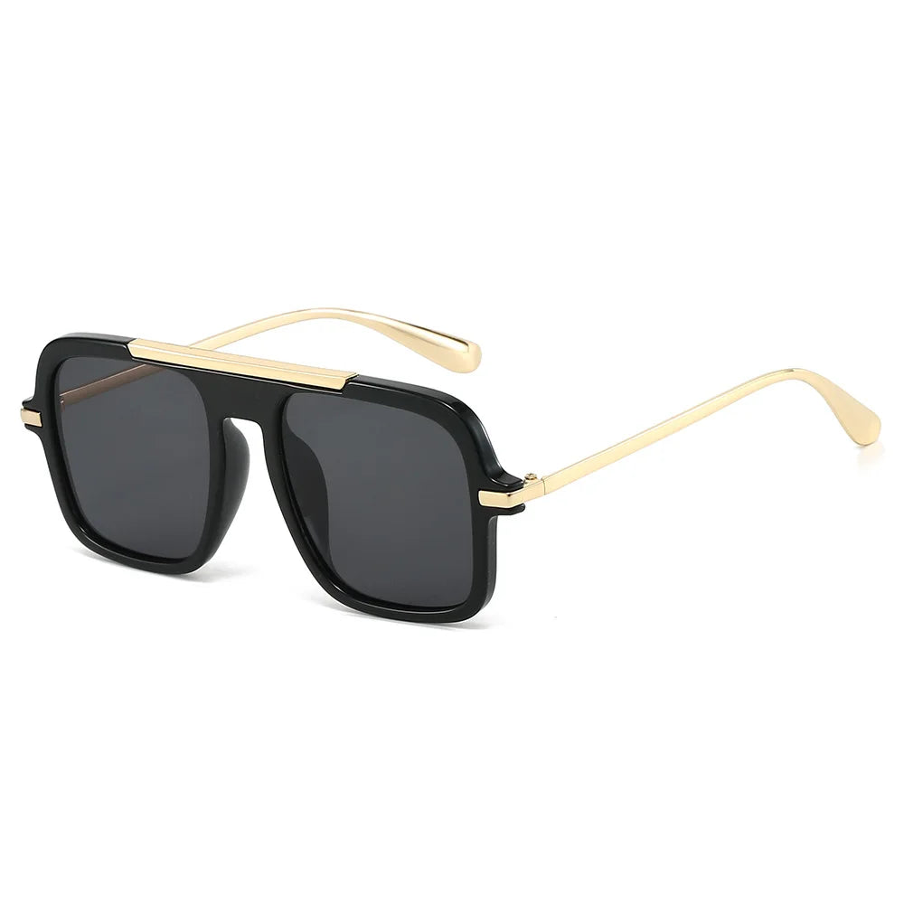 JNPCXI New Square Women Sunglasses Fashion Shades UV400 Retro Trending Leopard Green Gradient Men Sun Glasses