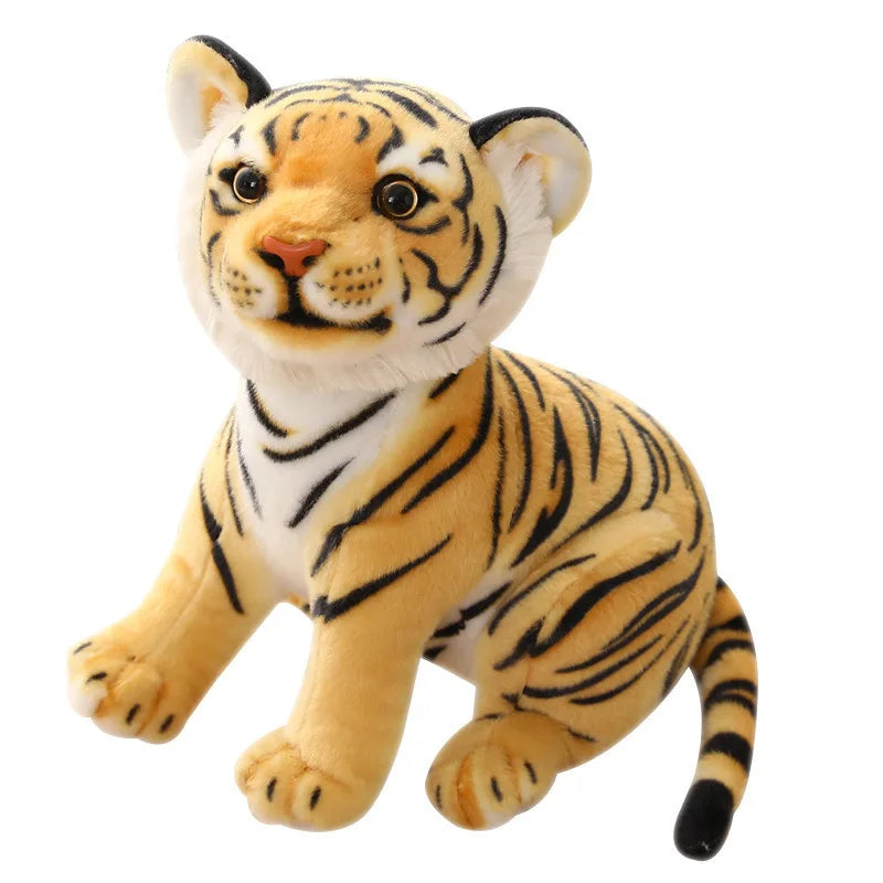 23cm Simulation Baby Tiger Plush Toy Stuffed Soft Wild Animal Forest Pillow Dolls For Kids Birthday Gift