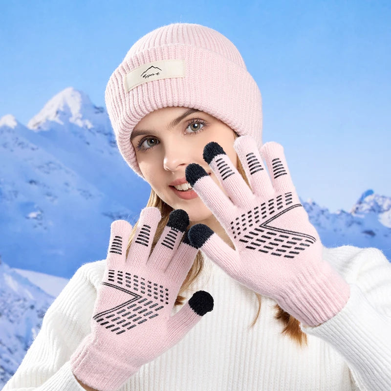 Winter pullover hat for children, warm and ear-protecting knitted woolen cap, cold-proof and neck-protecting face mask, balaclav