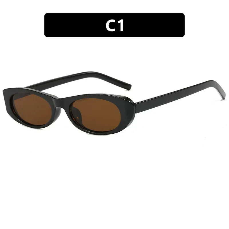 JNPCXI Small Rectangle Oval Sunglasses Women Vintage Brand Designer Shades UV400 Men Trending Punk Sun Glasses