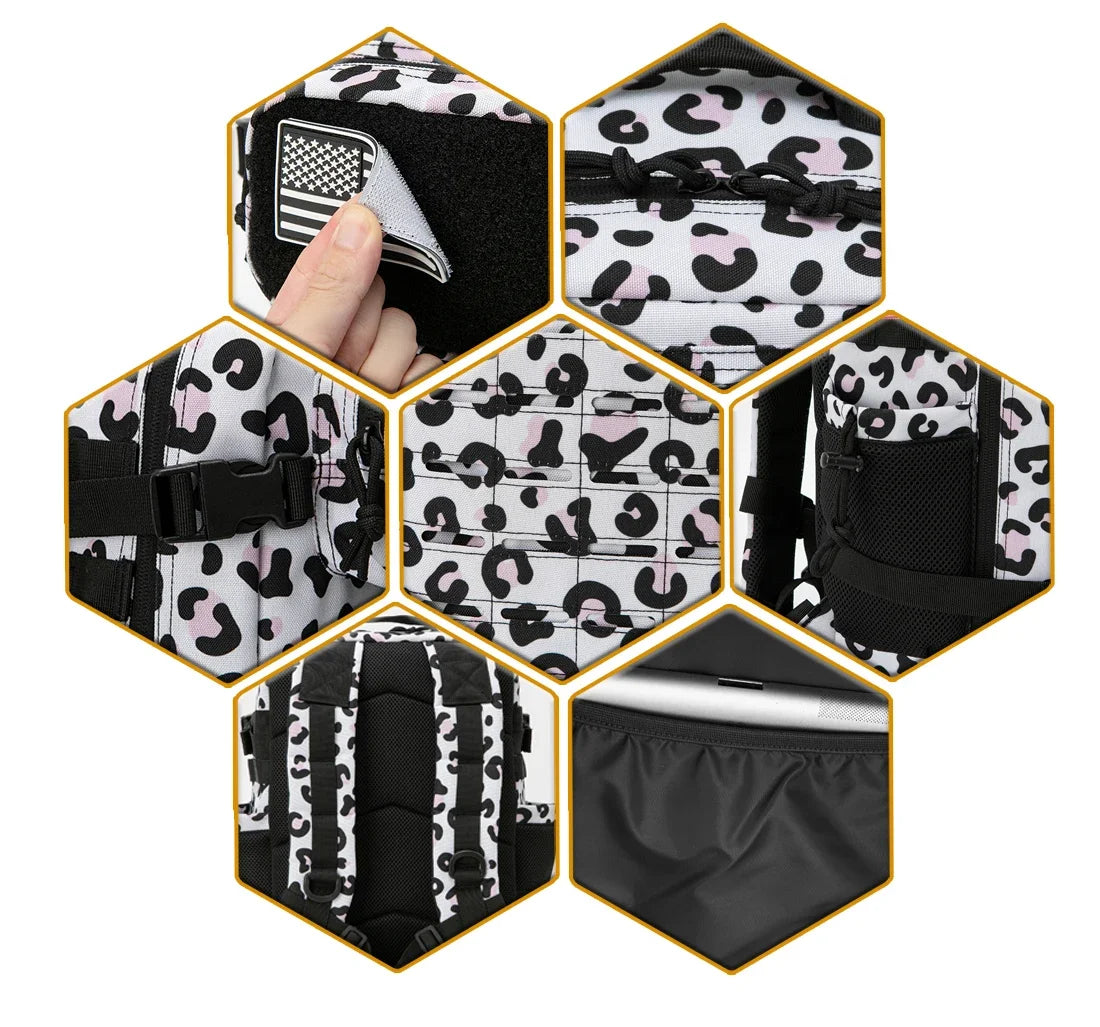 25/45L Backpack for Tactical Laser Cut Molle heavy duty backpack School Bag