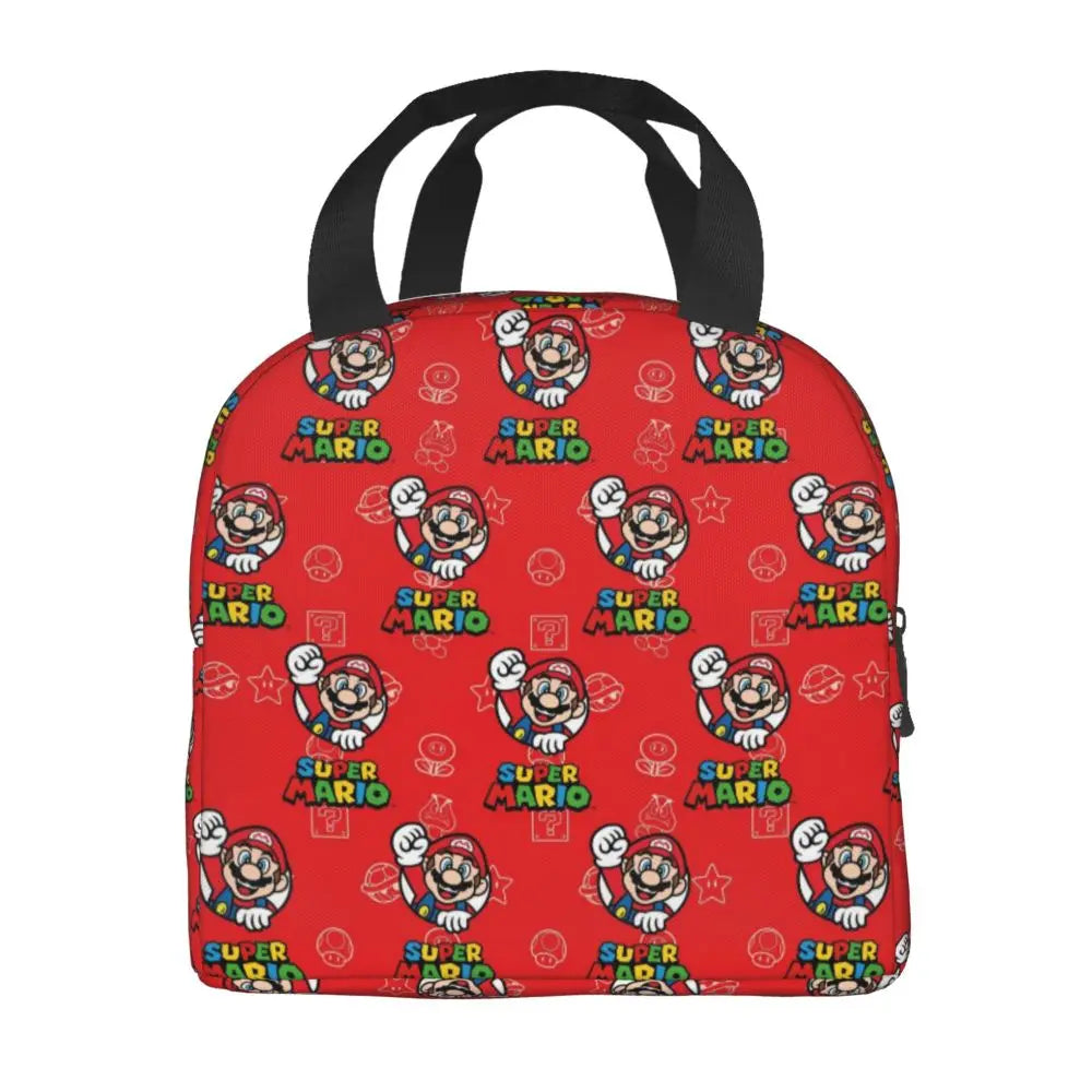 Custom Mario SuperBros Insulated Lunch Bag Reusable Thermal Cooler Lunch Box M23