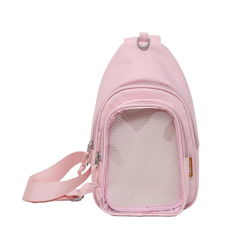 Kawaii Japanese Itabag Girls Soft Nylon Backpack Crossbody Bags 10CM Doll Women With Display Plate Cross Body Sling Pouch 2026