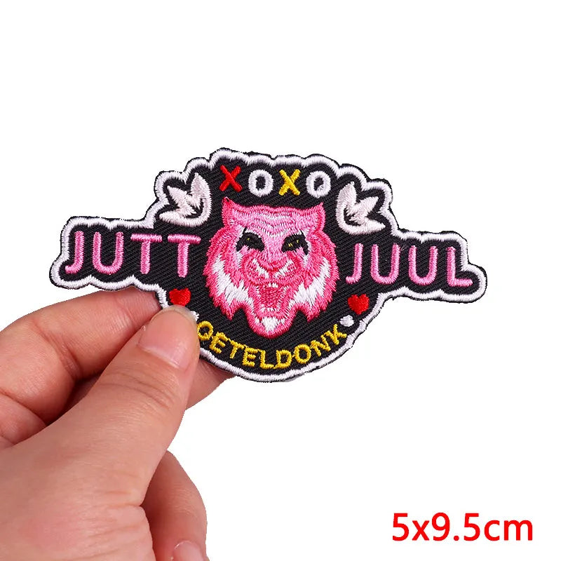Netherland Oeteldonk Emblem Embroidery Patch Iron On Patches For Clothes DIY Star Heart Carnival For Netherland Embroidery Patch