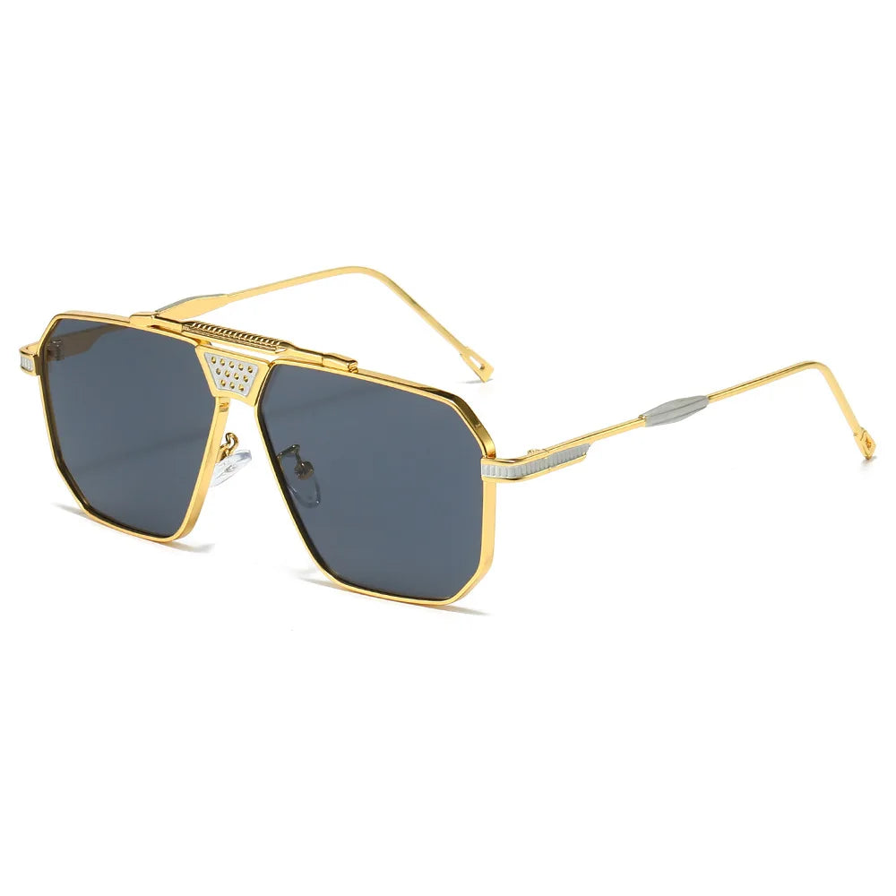JNPCXI Retro Quality Metal Square Women Luxury Sunglasses Shades UV400 Fashion Gradient Men Sun Glasses