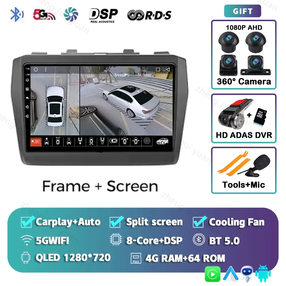 CarPlay Auto Android 15 For Suzuki Swift 2017 2018 2019 2020 2021 Car Radio Multimedia navigation video DVD Autoradio Stereo 4G