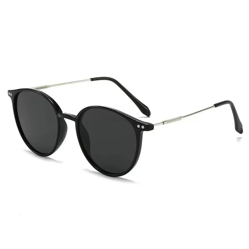 Round Frame Rice Nail New Korean Version Fashionable and Trendy Women's Outdoor Casual Glasses