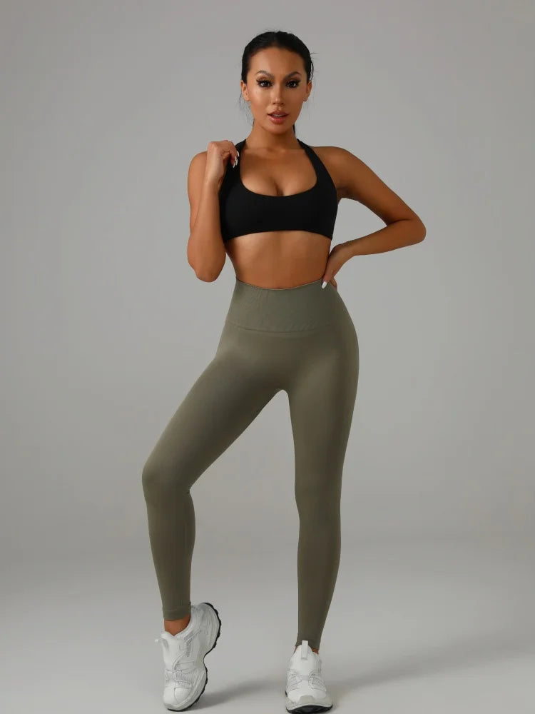 High - Waisted Yoga Pants Women's Tummy Control Leggings for Fitness Workout Running
