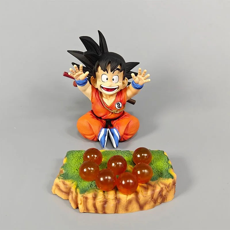 In Stock Anime Dragon Ball Son Goku With Base Kid Goku Figurine Action Figure 14cm Pvc Statue Collection Model Toys Gifts