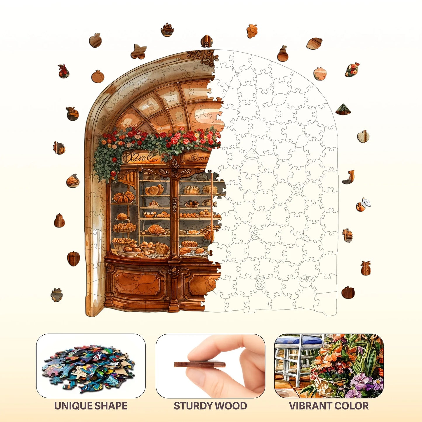Interesting Wooden Jigsaw Puzzle Artistic Home Decor Christmas and Halloween Gift Toy For Teen And Kid