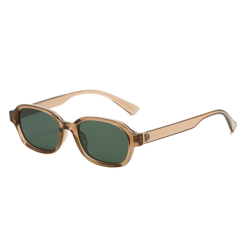JNPCXI New Square Candy Color Sunglasses Women Fashion Leopard Tea Shades UV400