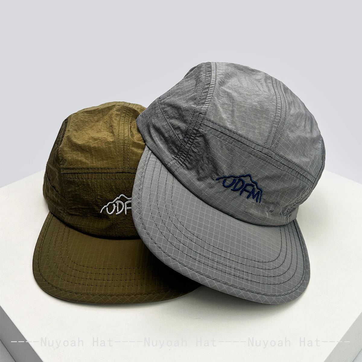 New Men Women Quick Drying Plaid Embroidered Letters Baseball Hats Sunshade Flat Eave Breathable Outdoor Peaked Caps Versatile