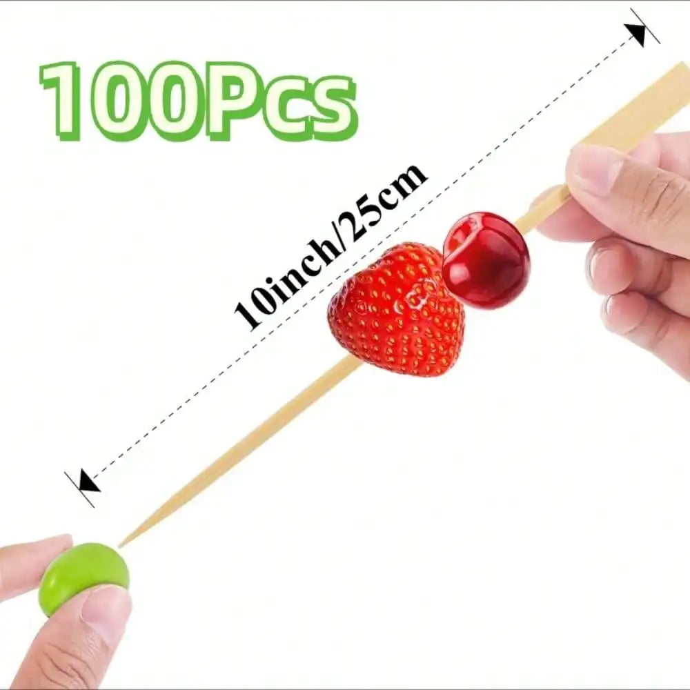 Cocktail Picks Bamboo Skewers For Appetizers, Paddle Wooden Skewers Fancy Flat Toothpicks Bamboo Sticks For Party Sandwich Fruit