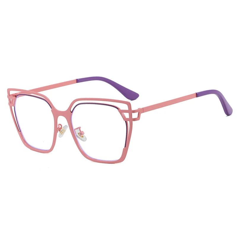 JNPCXI Square Hollow Oversized 2026 New Anti Blue Light Glasses Frame Women Fashion Trendy Eyewear