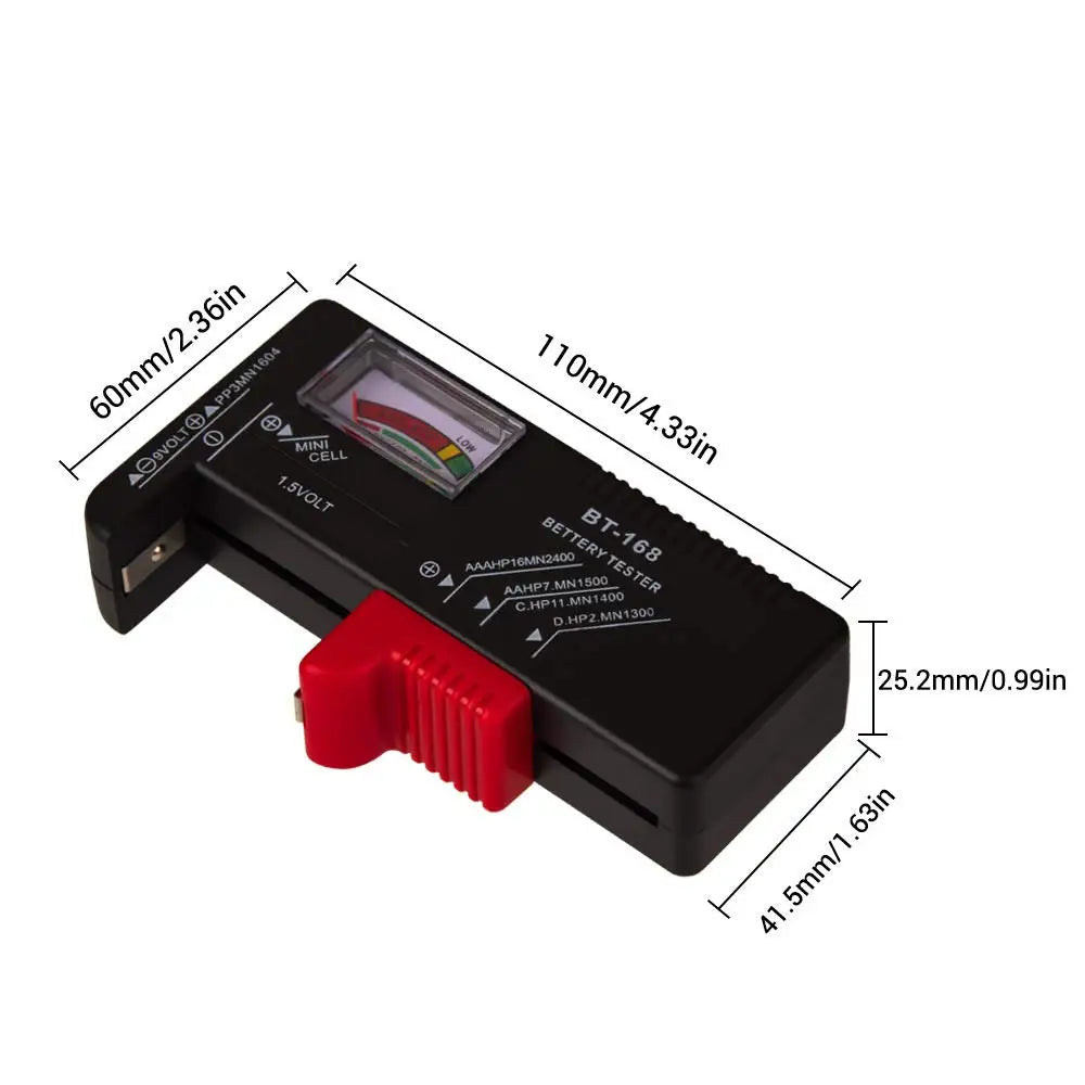 BT-168 Battery Tester Universal Battery Checker Small Battery Testers for AAA AA C D 9V 1.5V Button Cell Household Batteries