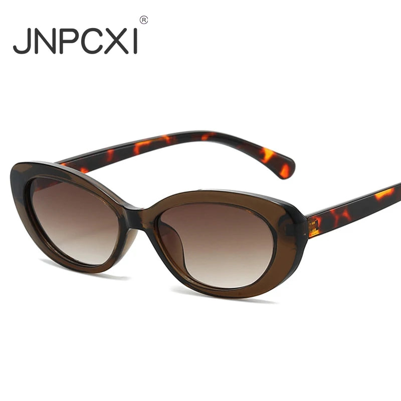 JNPCXI Small Oval Sunglasses for Women Vintage Design Sun glasses Shades Female Retro Punk Men Sunglass Outdoor Trendy Eyewear