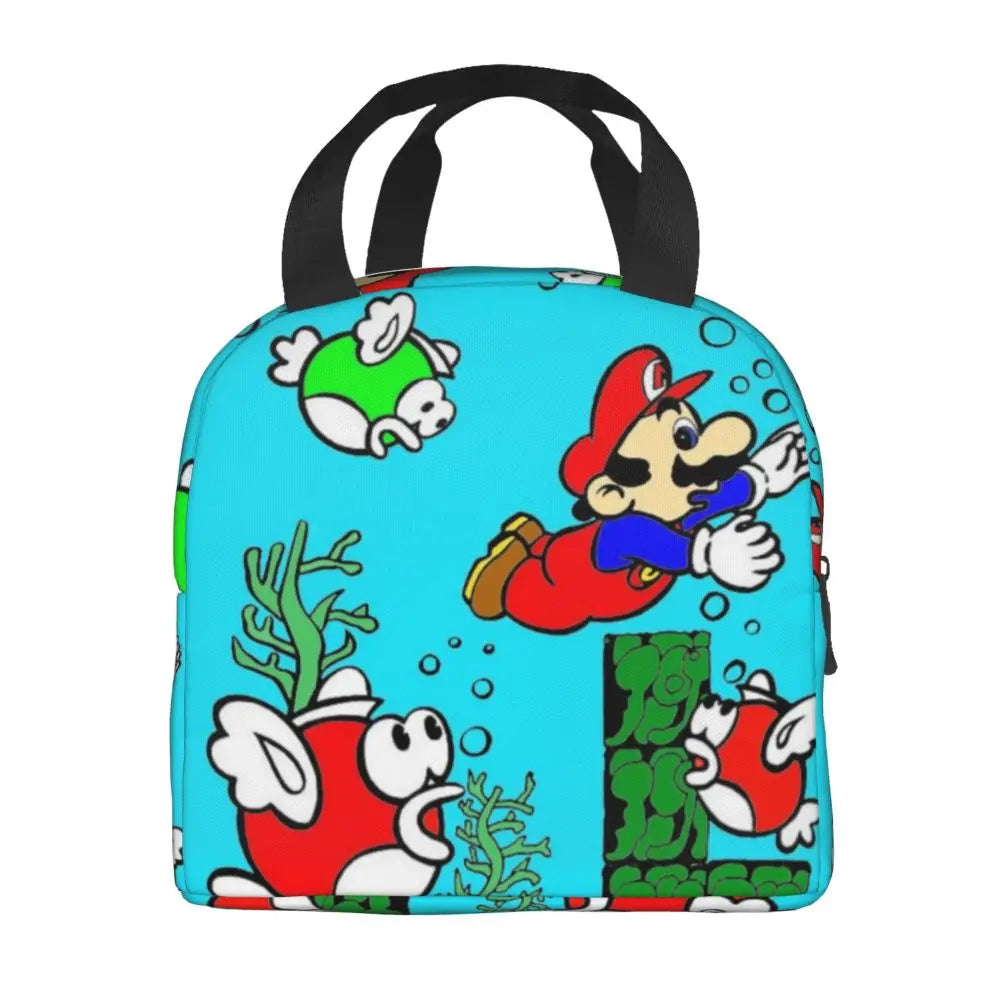 Custom MarioSuper Bros Insulated Lunch Bag Reusable Thermal Cooler Lunch Box M13