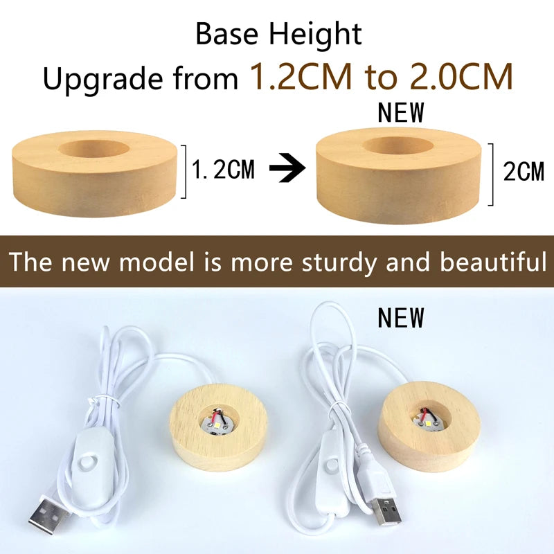 5cm Lilo and Stitch Disney Unique 3D Crystal Ball Lamp LED Luminous Night Light