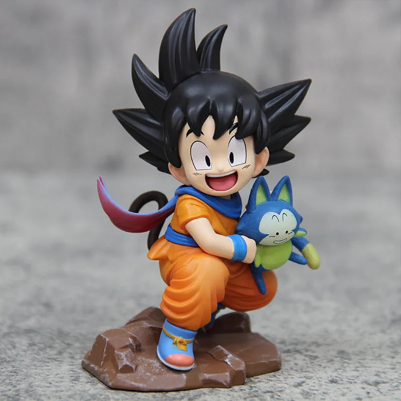 Dragon Ball Childhood Little Goku Hugs Puer Ya Mu Tea Little Scene Action Figure