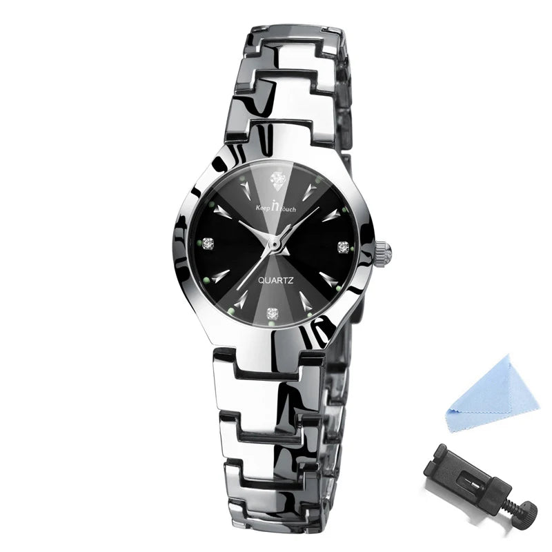 Women's Stainless Steel Watch High-quality Fashion Casual Watches For Women Waterproof Quartz Wristwatch With Calendar Luminous