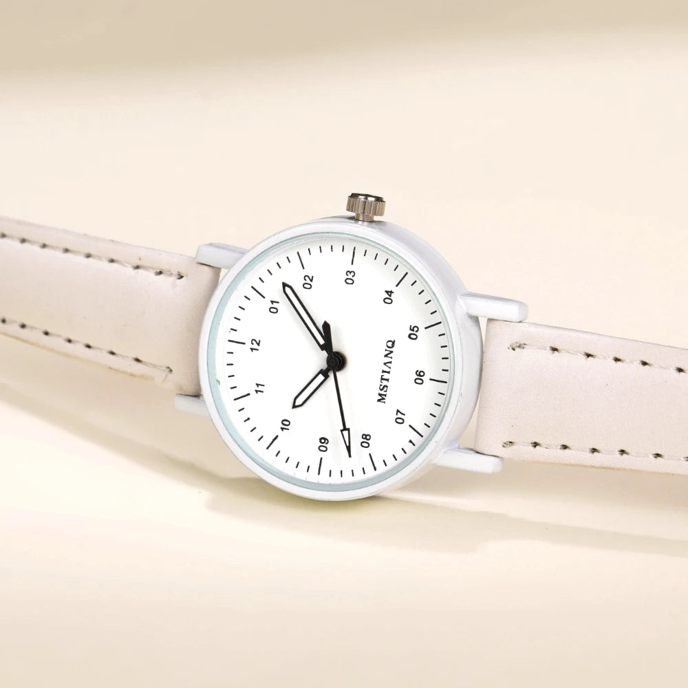 5pcs/Set Lovely Creative Pentagram Daisy Pearl String Handmade Bracelet Watch