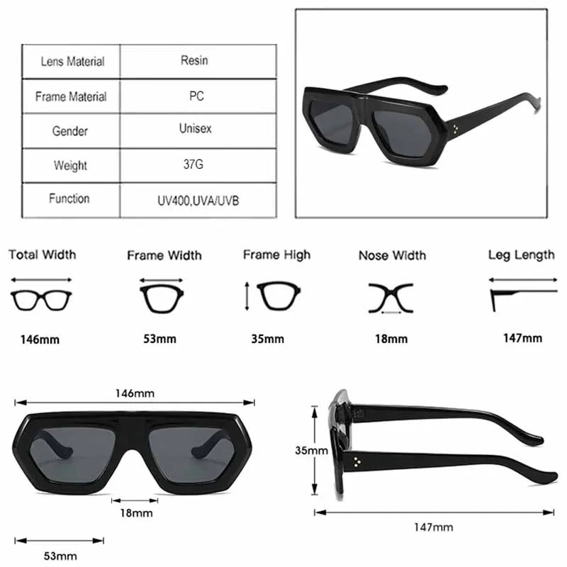 JNPCXI Fashion Square Women Gradient Sunglasses Leopard Shades Retro Men Clear Lens Glasses Frame UV400