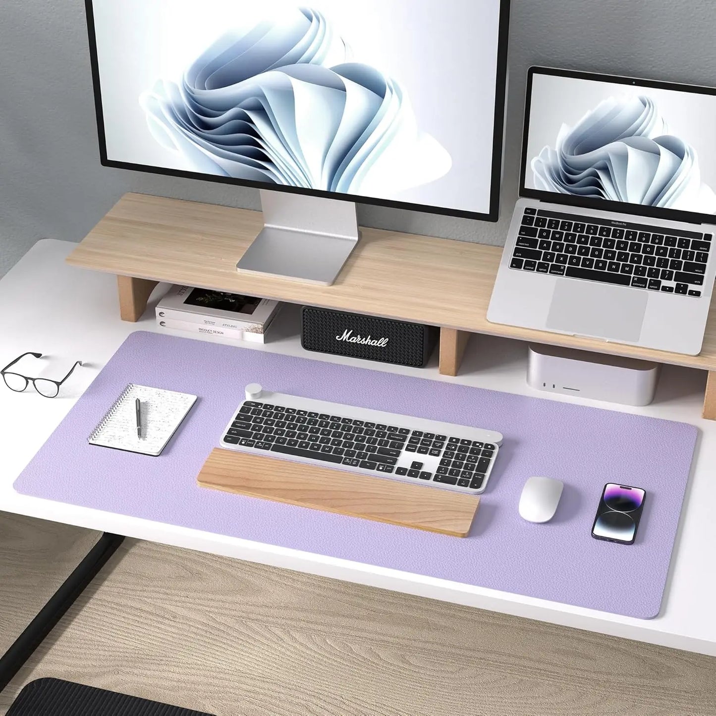 XXL Mouse Pad Office Desk Pad ,PU Leather Desktop Keyboard Desk Mat Gaming Mousepad Desk Writing Pad for School /Home/Office