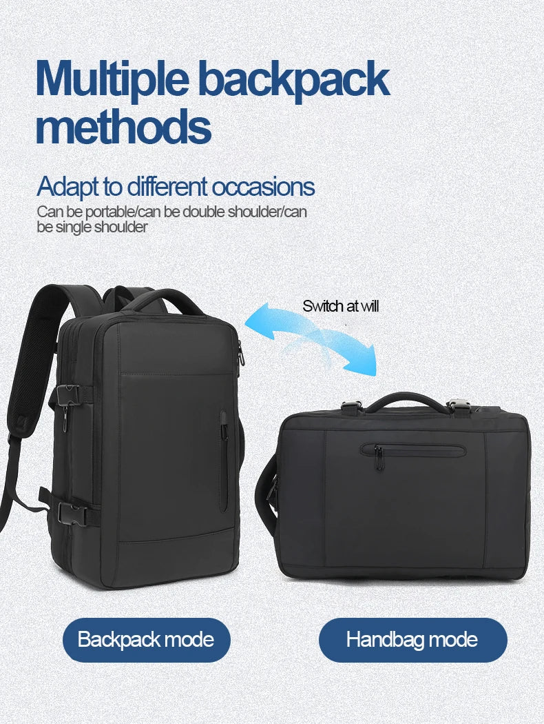 SWISS MILITARY Laptop Backpack Men 15.6 Inch Multi Pocket Expandable Backpack Waterproof USB School Backpack Business Travel Bag