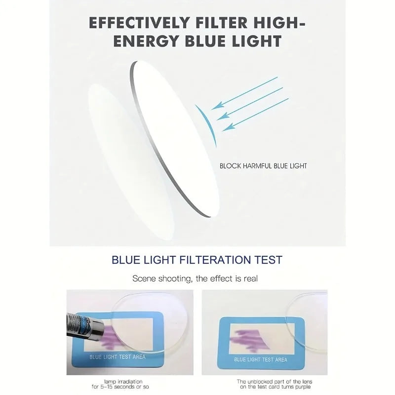 2pcs Women's Square Blue Light Blocking Glasses - Minimalist Black & Clear, Perfect for School/Office Use