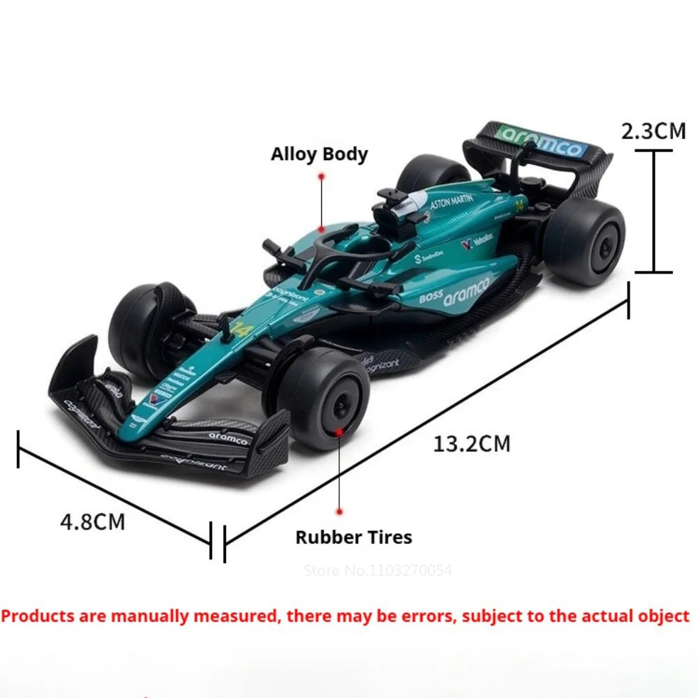 1:43 P1 GTR F1 Miniature Car Diecast Alloy Sports Model Toys with Acrylic Box Rubber Tires Metal Body Vehice Display Items Gifts