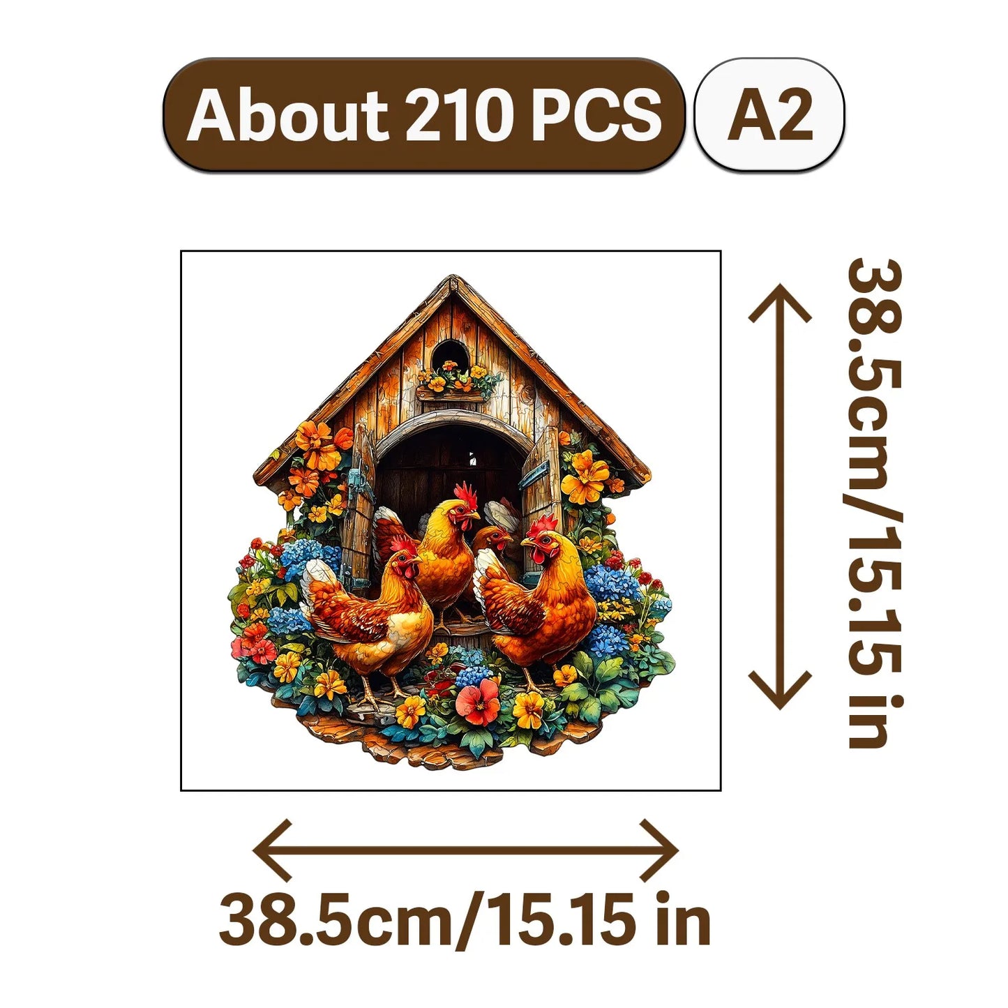 Autumn Scenery Wooden Jigsaw Puzzle Art Style Wooden Decor Painting Christmas and Halloween Gift Toy for Teen and Kid