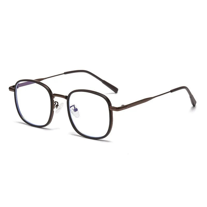 2 Pairs of Retro Square Metal Color Changing Glasses for Men and Women Daily Commuting Outdoor Sports Street Photography
