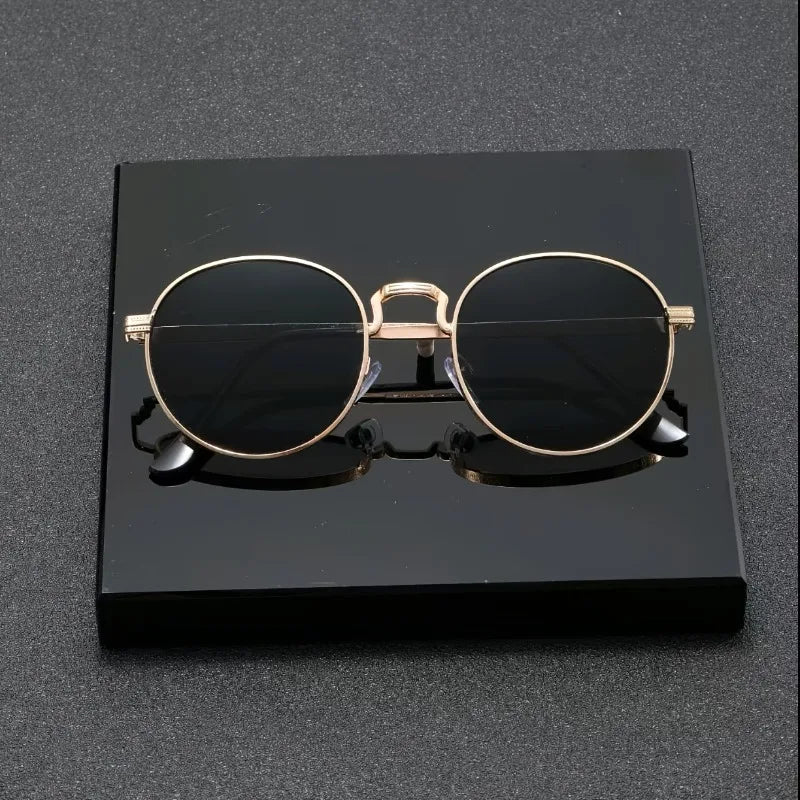 New Retro Small Round Frame Eyewear European and American Fashionable Women's Sunglasses Steampunk Sun Glasses UV400 Glasses