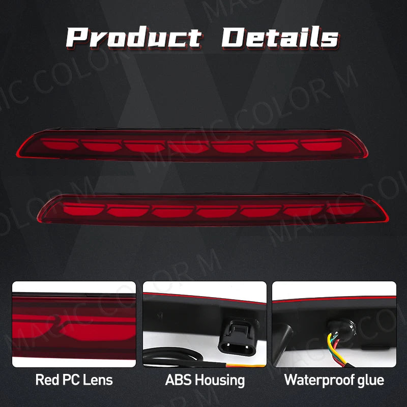 For Honda Civic Sedan 2021 2022 2023 Multi-function LED Rear Bumper Light Rear Fog Lamp Auto Brake Reflector Car Accessories 12V