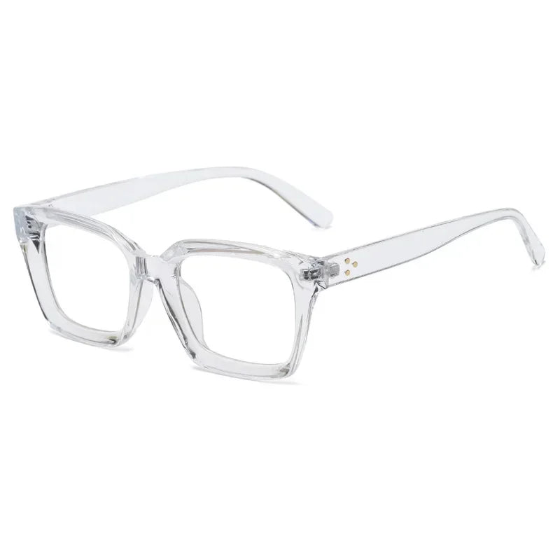 JNPCXI New 0~+ 3.5 Fashion Square Clear Glasses Women Anti-blue Eyeglasses Optical Computer Spectacles Reading Glasses