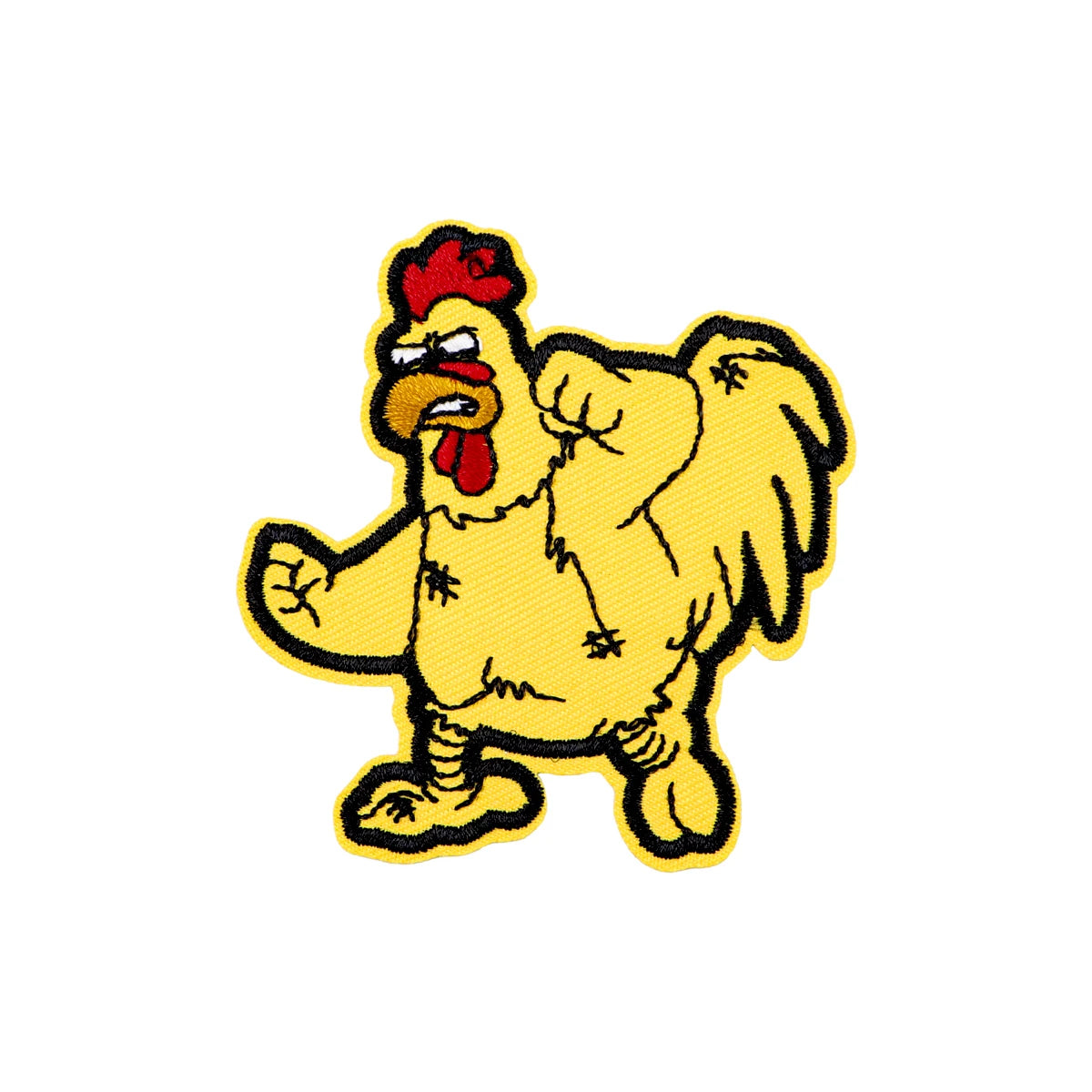 Angry Chicken Iron On Patch Clothes Patch For Clothing Cartoon Embroidered Patch Garment Apparel Accessories Sewing Stickers
