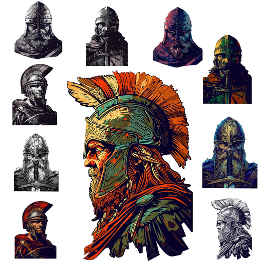 Brave Warrior Wooden Puzzle Retro Style Wooden Decor Christmas and Halloween Gift Toy for Teen and Kid