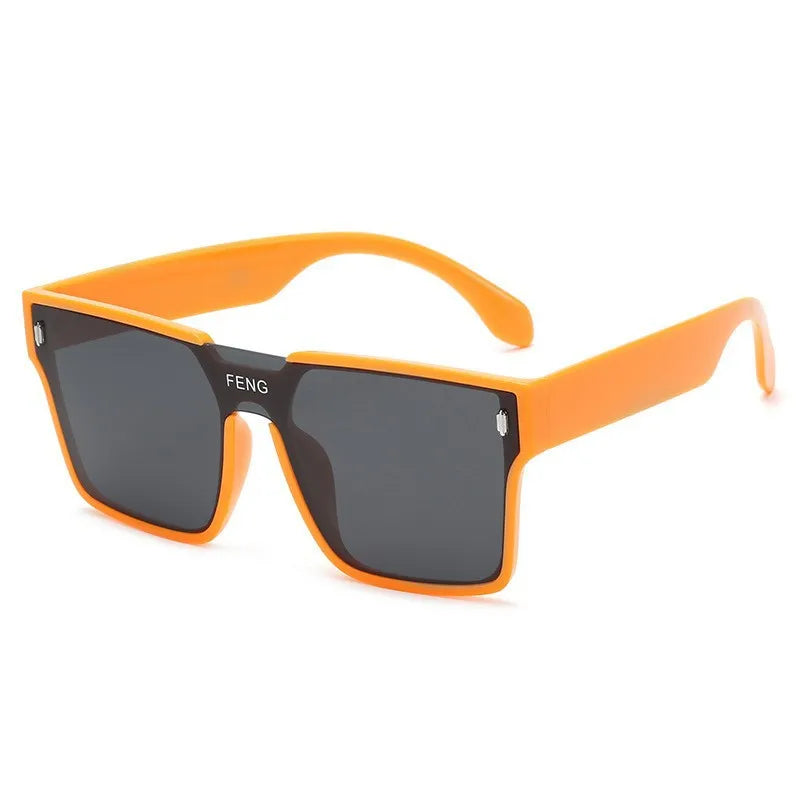 Retro Square Women's Sunglasses, Fashionable and Popular Men's Large Frame Glasses, Outdoor Sunglasses