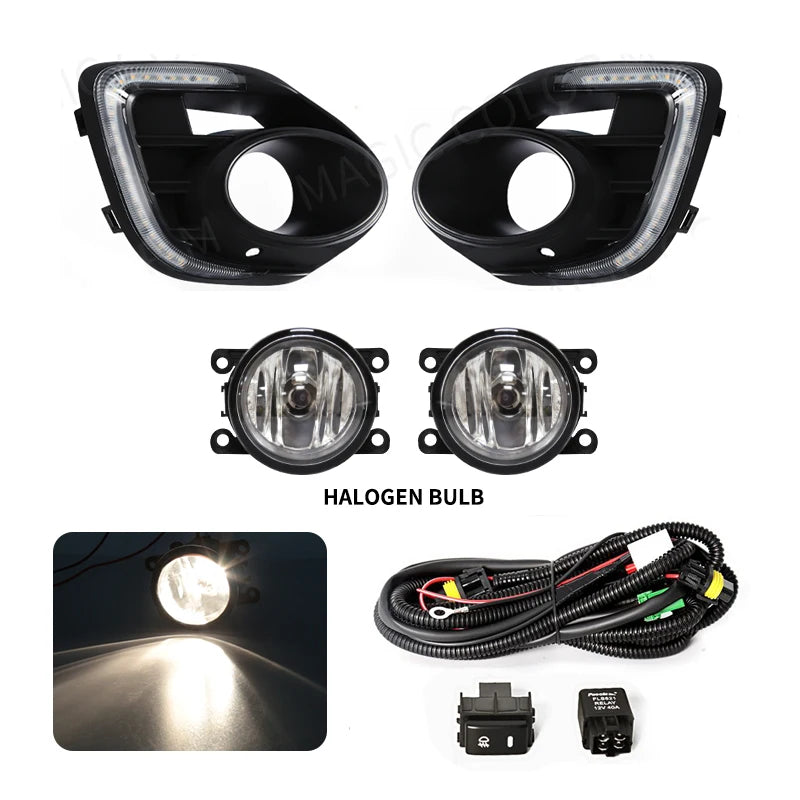 For Mitsubishi Lancer 2015 2016 2017 LED Daytime Running Light DRL Turn Signal Daylight Waterproof Fog Head Lamp Car Accessories