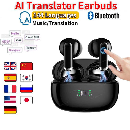 BMAD Language Translation Earbuds Online Support 144 Languages And Accent Translate Music And Call Wireless Translation Device