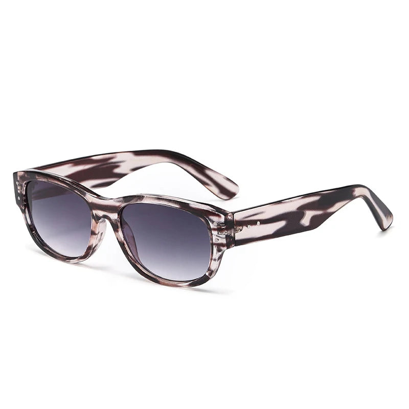 JNPCXI New Square Women Sunglasses Fashion Rivets Leopard Men Gradient Shades UV400 Sun Glasses