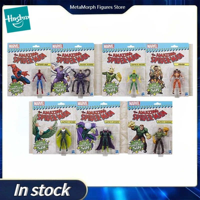 Original Hasbro Marvel The Amazing Spider-man DOCTOR OCTOPUS/SANDMAN/VULTURE/KRAVEN/ ELECTRO/ MYSTERIO/Spider-man Anime Figure