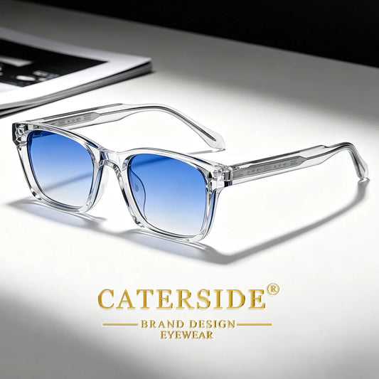 CATERSIDE New Fashion Women's Square Sunglasses High Quality PC Retro Sun Glasses Men's Outdoor Travel Driving Glasses UV400