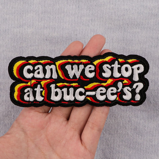 can we stop Patches for Clothing Funny Quotes Embroidered Patches on Clothes Stickers DIY Ironing Appliques Jacket Jeans Stripes